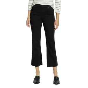 SPANX 20231R Cropped Flare Denim Jeans Medium Wash Raw Hem Size M